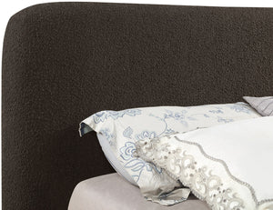 Rigby Brown Boucle Fabric King Bed B1275Brown-K Meridian Furniture