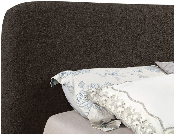 Rigby Brown Boucle Fabric King Bed B1275Brown-K Meridian Furniture