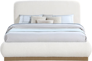 Rigby Cream Boucle Fabric King Bed B1275Cream-K Meridian Furniture