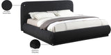 Rigby Black Boucle Fabric King Bed B1276Black-K Meridian Furniture