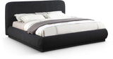 Rigby Black Boucle Fabric King Bed B1276Black-K Meridian Furniture