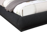 Rigby Black Boucle Fabric King Bed B1276Black-K Meridian Furniture