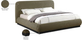 Rigby Olive Boucle Fabric King Bed B1276Olive-K Meridian Furniture