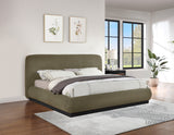 Rigby Olive Boucle Fabric King Bed B1276Olive-K Meridian Furniture