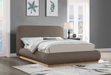 Rigby Brown Linen Textured Fabric King Bed B1277Brown-K Meridian Furniture