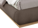 Rigby Brown Linen Textured Fabric King Bed B1277Brown-K Meridian Furniture