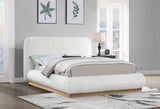 Rigby Cream Linen Textured Fabric King Bed B1277Cream-K Meridian Furniture