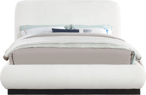 Rigby Cream Linen Textured Fabric King Bed B1278Cream-K Meridian Furniture