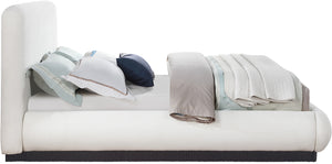 Rigby Cream Linen Textured Fabric King Bed B1278Cream-K Meridian Furniture