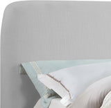 Rigby Grey Linen Textured Fabric Queen Bed B1278Grey-Q Meridian Furniture