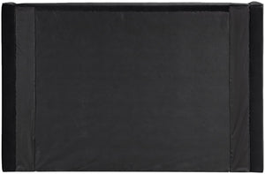 Meridian Furniture Kendall Winged Velvet Full Bed with Tailored Frame for Contemporary Bedrooms B1283Black-F