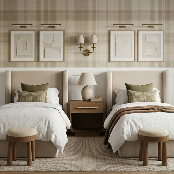 Meridian Furniture Kendall Winged Upholstered Twin Bed with Slatted Platform Base for Modern Bedrooms Cream Velvet B1283Cream-T
