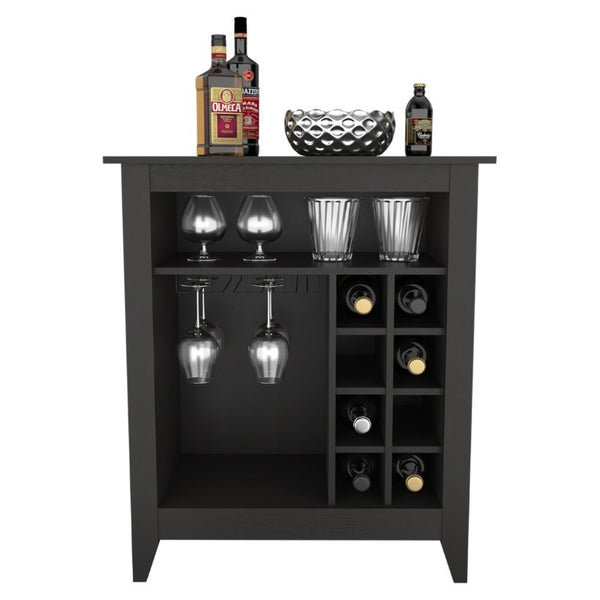 English Elm Future Wine Cabinet with Six Bottle Rack Open Shelf Drawer for Dining Room B128P322493