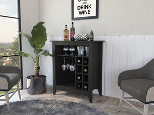 English Elm Future Wine Cabinet with Six Bottle Rack Open Shelf Drawer for Dining Room B128P322493