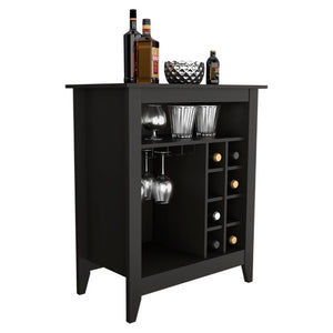 English Elm Future Wine Cabinet with Six Bottle Rack Open Shelf Drawer for Dining Room B128P322493