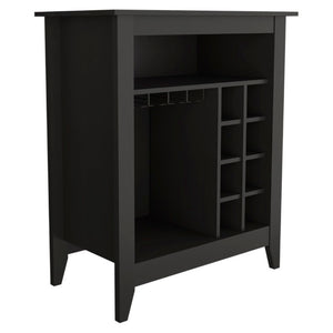 English Elm Future Wine Cabinet with Six Bottle Rack Open Shelf Drawer for Dining Room B128P322493