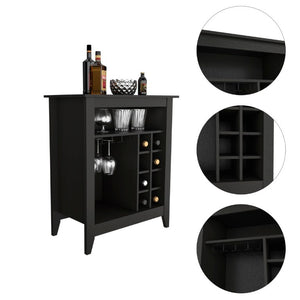 English Elm Future Wine Cabinet with Six Bottle Rack Open Shelf Drawer for Dining Room B128P322493