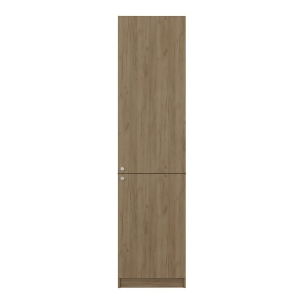 English Elm Kudai Slim Oak Storage Cabinet Five Shelves Scandinavian Minimalist Hallway Organizer B128P485420