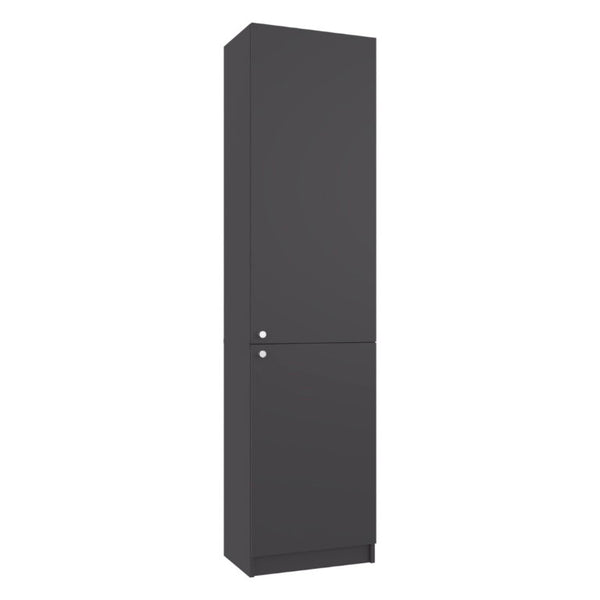 English Elm Kudai Slim Five Shelf Storage Cabinet in Matte Grey for Hallway or Bedroom B128P485423