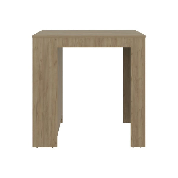 English Elm Fm Furniture Harlan Oak Counter Height Island with Open Three Sided Base Shelving B128P485449