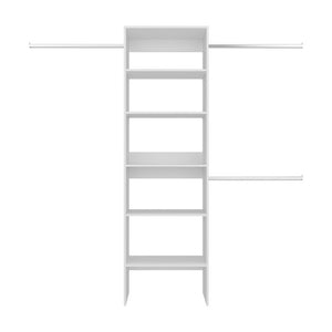 English Elm Fm Furniture Elara Freestanding Wardrobe Tower with Hanging Bars and Open Shelving B128P485456