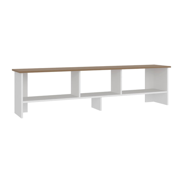 English Elm Blacksburg Two Tone Media Console with Open Shelves for 60 Inch TVs Modern Living B128P535611