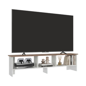 English Elm Blacksburg Two Tone Media Console with Open Shelves for 60 Inch TVs Modern Living B128P535611
