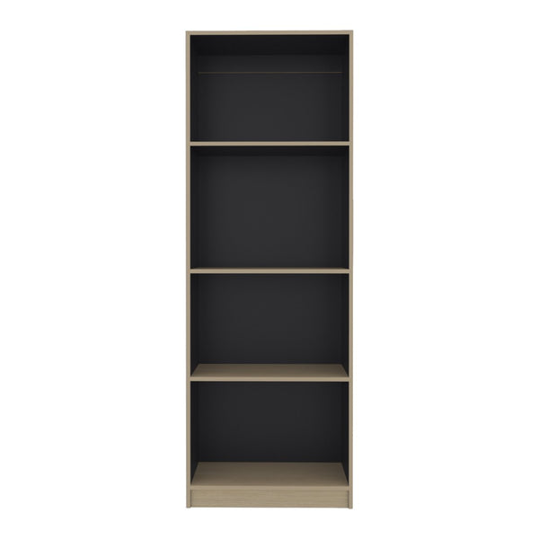 English Elm Bear Flat Slim 71 Inch Tall Open Bookcase Four Shelf Vertical Storage for Modern Homes B128P535612