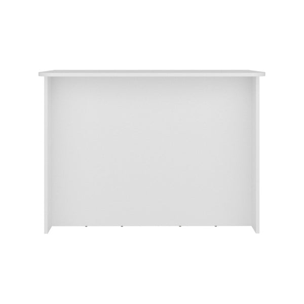 English Elm Central Two-Tone Kitchen Island with Melamine Surface and Three Storage Compartments White B128P535617