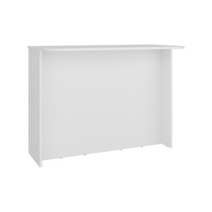 English Elm Central Two-Tone Kitchen Island with Melamine Surface and Three Storage Compartments White B128P535617