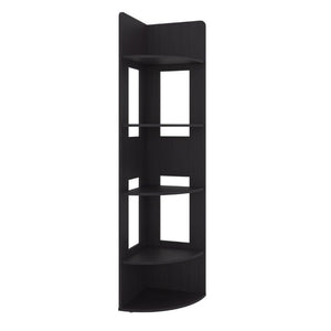 English Elm Fm Furniture Tall Corner Bookcase Tiered Open Shelving Dark Wenge Finish Slim Profile B128P535626