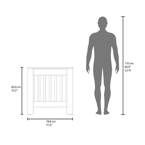 English Elm Rio Radiator Cabinet Slim Melamine Cover with Ventilated Storage for Hallways Gray Walnut B128P535628