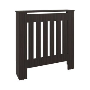 English Elm Rio Radiator Cabinet Slim Melamine Cover with Ventilated Storage for Hallways Stained Walnut B128P535629