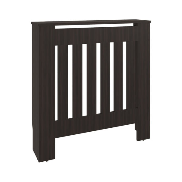 English Elm Rio Radiator Cabinet Slim Melamine Cover with Ventilated Storage for Hallways Stained Walnut B128P535629
