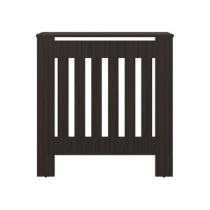 English Elm Rio Radiator Cabinet Slim Melamine Cover with Ventilated Storage for Hallways Stained Walnut B128P535629
