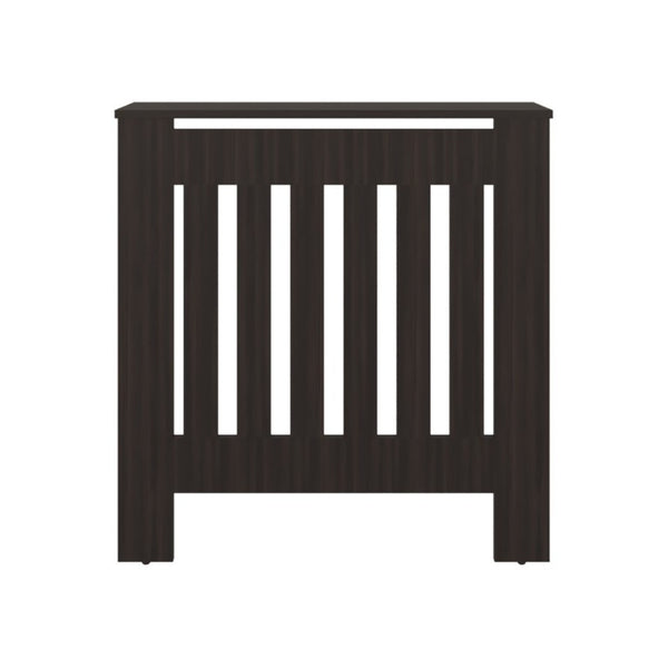 English Elm Rio Radiator Cabinet Slim Melamine Cover with Ventilated Storage for Hallways Stained Walnut B128P535629