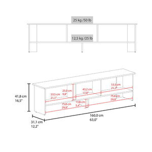English Elm Blacksburg Tall Media Tower with Open Shelves Fits 60 Inch TV in Living Room B128P536561