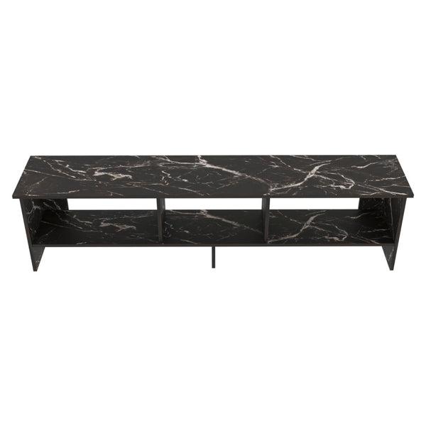 English Elm Blacksburg Slim Tower Media Console with Open Shelves for Modern Living Room Storage B128P536563