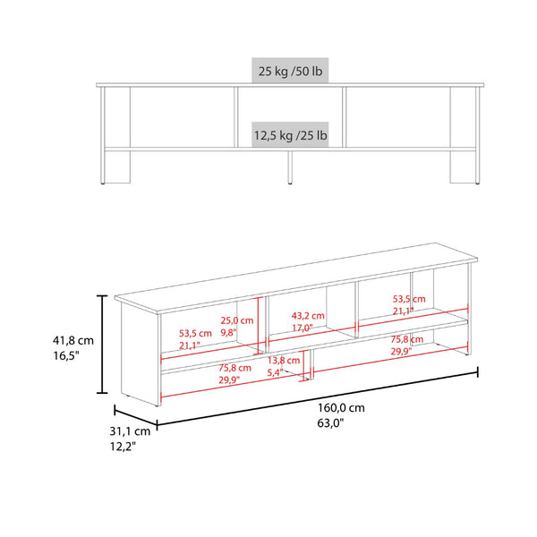 English Elm Blacksburg Slim Tower Media Console with Open Shelves for Modern Living Room Storage B128P536563