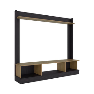 English Elm Berea Tall Media Console Tower Wenge Oak Two Tone Finish Modern Living Room Storage B128P536565