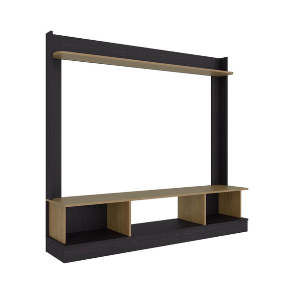 English Elm Berea Tall Media Console Tower Wenge Oak Two Tone Finish Modern Living Room Storage B128P536565