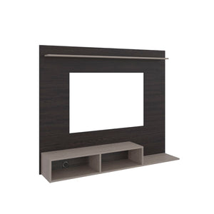 English Elm Bethune 65 Inch Media Console Open Shelf Entertainment Stand for Modern Living Rooms Wenge and Positano B128P536566
