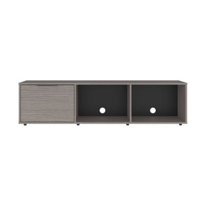 English Elm Bishopville Low Profile Media Console with Two Tone Finish for Modern Living Rooms B128P536568