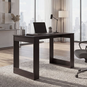 English Elm Weston Modern Writing Desk with Open Storage Shelves for a Stylish Home Office B128P576370