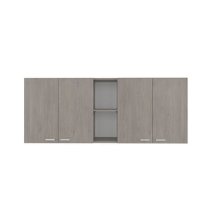 English Elm Verona Glass Door Wall Cabinet with Dish Rack Warm Finish for Kitchen Pantry Walnut B128P576374