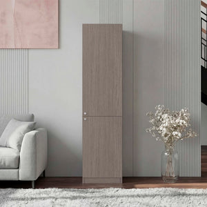 English Elm Kudai Five Shelf Slim Storage Cabinet Modern Two Tone Finish for Home Office B128P588411