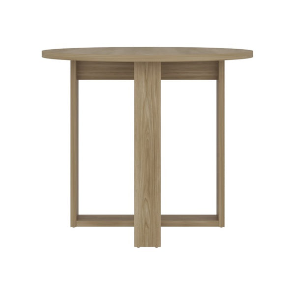 English Elm Hudson Pedestal Round Dining Table Natural Oak Finish Seats Four Modern Nook B128P611018