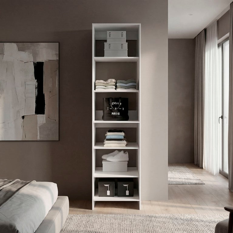 English Elm Sedona Tall Open Shelf Freestanding Closet System for Modern Minimalist Bedrooms B128P611025