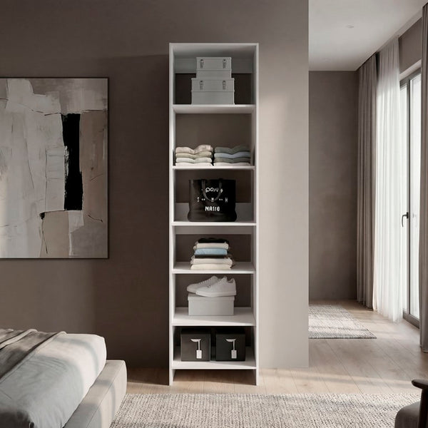 English Elm Sedona Tall Open Shelf Freestanding Closet System for Modern Minimalist Bedrooms B128P611025
