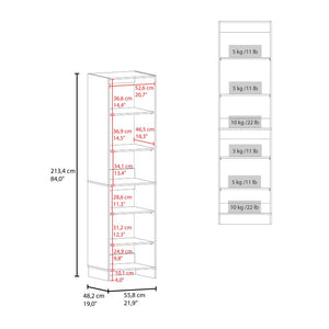 English Elm Sedona Tall Open Shelf Freestanding Closet System for Modern Minimalist Bedrooms B128P611025